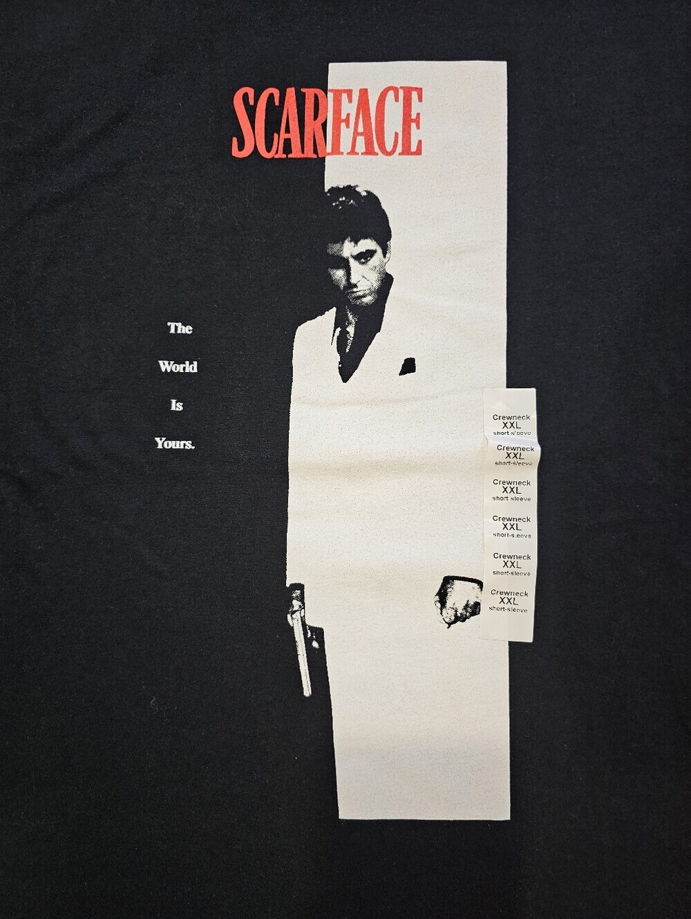 Scarface Graphic Black Men's T-Shirt, Size XXL, New - Picture 2 of 3